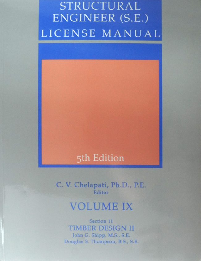 STRUCTURAL LICENSE MANUAL 5TH EDITION VOLUME 9