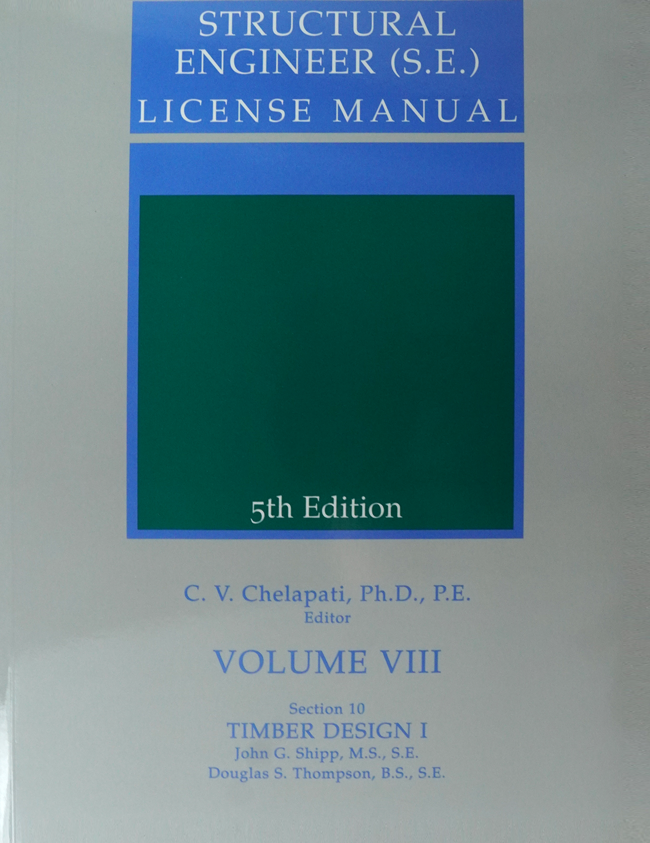 STRUCTURAL LICENSE MANUAL 5TH EDITION VOLUME 8