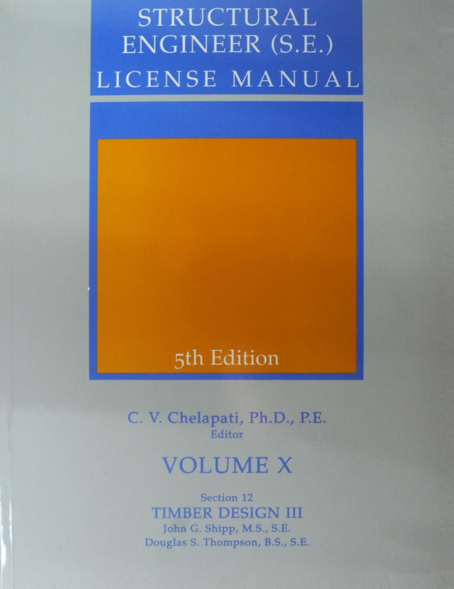 STRUCTURAL LICENSE MANUAL 5TH EDITION VOLUME 10