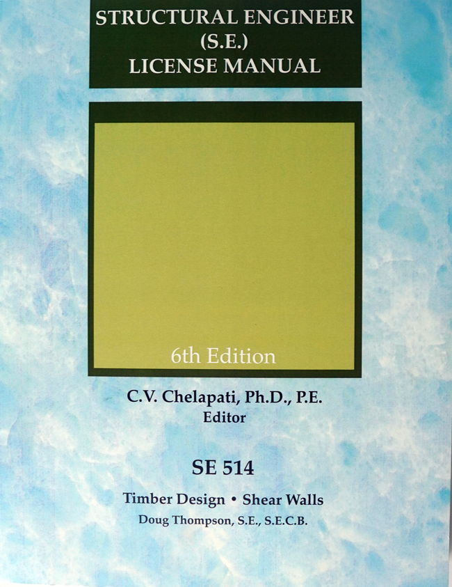 STRUCTURAL LICENSE MANUAL 6TH EDITION VOLUME SE 514